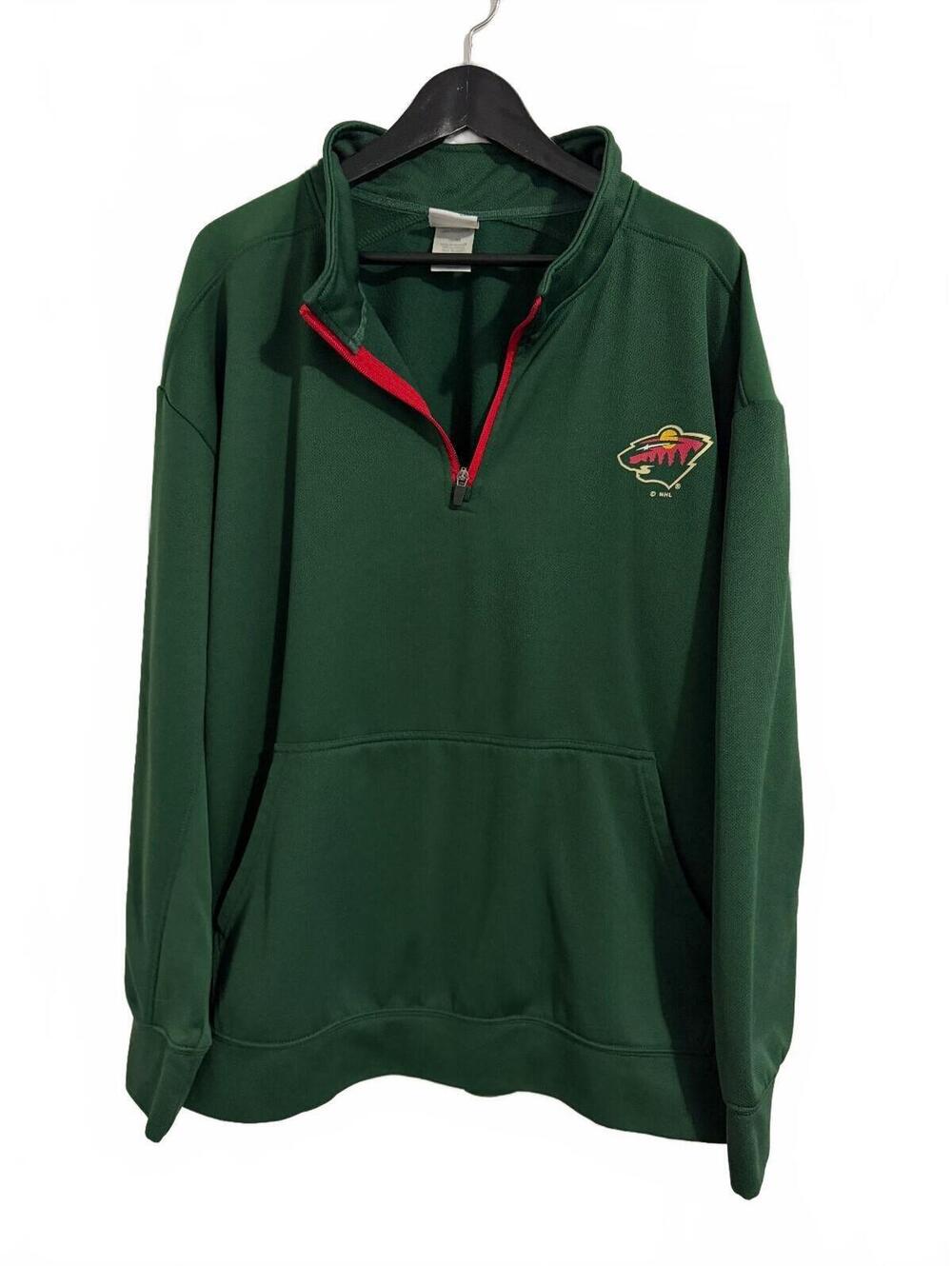 Minnesota Wild Green 1/4-Zip Sweatshirt Size XXL